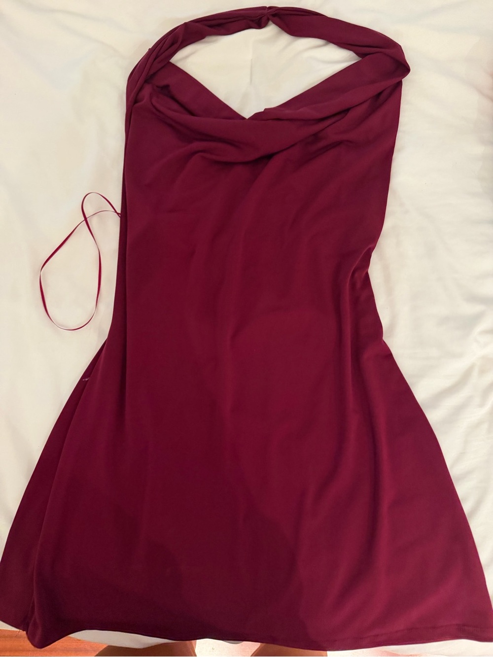 silence + noise Wine Red Halter Slip Dress